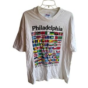 Vintage 90s Single Stitch Philadelphia World Class City Made in USA Tee XL